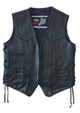 Kids Leather Biker Waistcoat