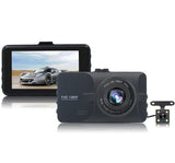 Dual Car Dashcam with Night Vision and 3 Inch LCD Screen