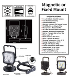 Zartek Rain & Shock Resistant Vehicle LED Floodlight