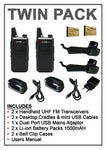 Zartek Rechargeable Two-Way Radio TX8 Twin-Pack